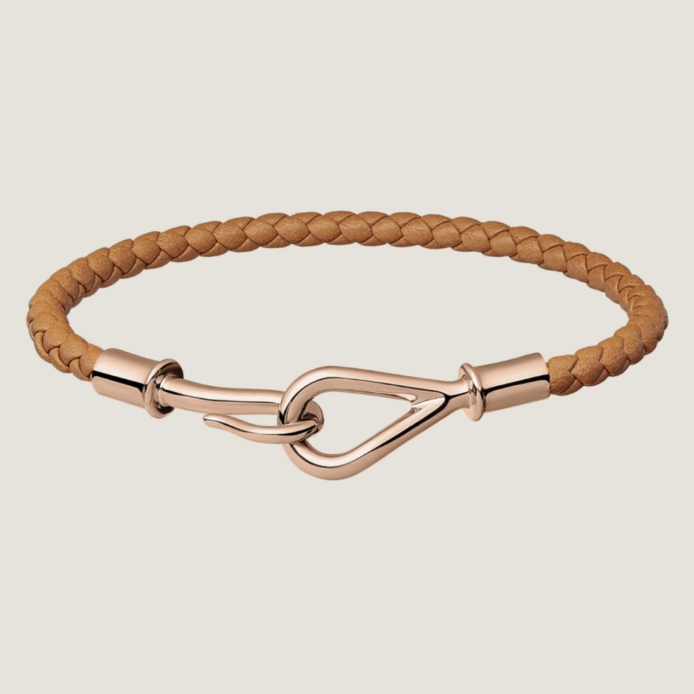 Hermes Jumbo bracelet gold leather RGHW rose gold